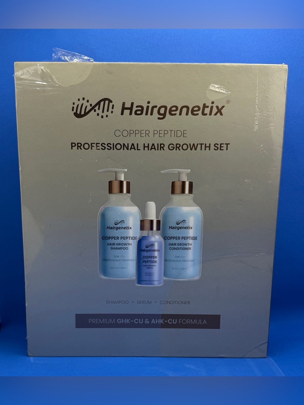 COPPER PEPTIDE SET – COMPLETE HAIR GROWTH TREATMENT SHAMPOO, CONDITIONER & SERUM